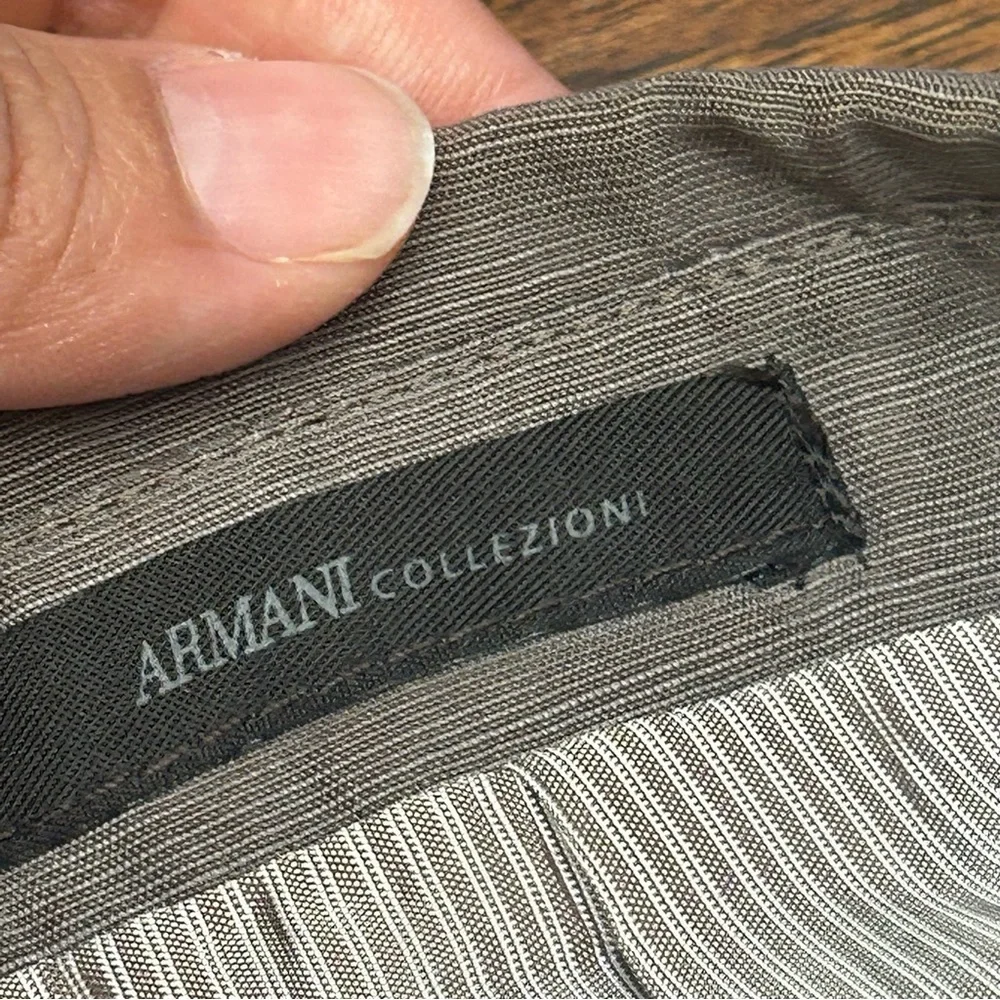 Armani Collezioni Classic linen‎ blend Gray Sport Coat